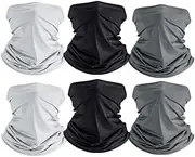 [YBVABE] Neck Gaiter & Cooling Face Mask Cover Neck Scarf - 6Pack UV Protection Breathable Face Bandanas, Neck Cover & Face Cover Shield for Fishing, Hiking, Outdoor Sports Activities