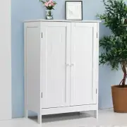 Bathroom Storage Cabinet Wood Shelf Rack Toilet Shower Bath Floor Space Saver