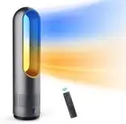 Bladeless Tower Fan, 1400W Space Heater & 40W Cooler Fan Combo with Remote, 8...