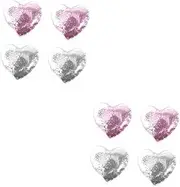 2sets Reusable Eye Cooling Gels Heart Shape for Eye Fatigue and Dark Circles 4pcs*2