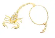 Scorpion Adjustable Finger Ring and Slave Hand Chain Bracelet One Size Fits All