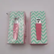 LOT OF 2 OPI Nail Clipper with Attached Pumice Buffing Pad Factory Wrapped