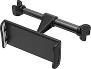 Car Headrest Mount, Tablet Headrest Holder - Stand Cradle Compatible with iPad Pro Air Mini, Galaxy Tabs, Other 4.7-10.5" Cellphones and Tablets (Black)