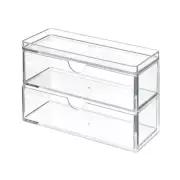 iDesign The Home Edit: Mini 2-Drawer Organizer Clear