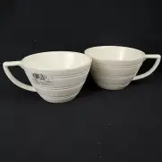 New, Set of 2 Jasper Conran Casual Cream Breakfast Cup Mug by Wedgwood, 8 oz