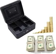 CAXUSD Cash Box with Combination Lock Thicken Money Box for Secure Storage for Cashiers Restaurants and Markets Cash Safely