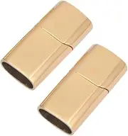 [Beatifufu] Clasp Converter Flat Magnetic Closure Magnetic Clasp Purse Cord End Security Clasps Gold Necklace Silver Chains for Jewelry Making Necklace Extender Charm Bracelet