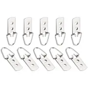 42mm x 16mm D Ring Picture Frames Hanging Hanger Hooks 50Pcs - Silver Tone