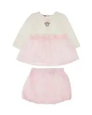 Versace Girls' Medusa Print Barocco Poplin Dress & Bloomers - Baby