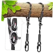 Tree Swing Ropes, Hammock Tree Swings Hanging Straps, Adjustable 3ft Black