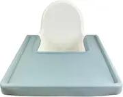 Alimos High Chair Baby Mat Tray Made For IKEA ANTILOP BPA Free Accessories Full Cover Silicone Placemat Dishwasher Safe (Ether)