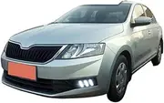 1 Set DRL With Yellow Turning Signal DRL LED Daytime Running Light Fog Light Compatible With Skoda Rapid 2018(White and yellow)