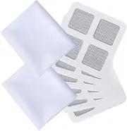 KONTONTY 1 Set Self Adhesive Window Screen Netting Mesh White Insect Fly Screen with Repair Patches Hook and Loop Strips for Doors and Windows Durable Bug Protection