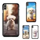 For iPhone XS 11 12 13 14 15 16 Pro Max mini Maltese Bichon dog Fitted Case Skin