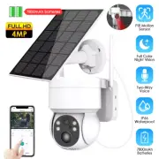 4MP Ultra HD Wireless WIFI Outdoor Home CCTV Security Camera Battery Solar Power
