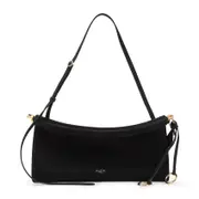 [AlaÏA] AlaÏA-Black East West M Nabuk Shoulder Bag-Donna OS OS