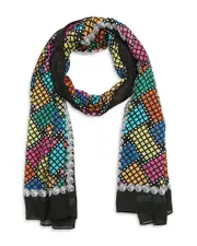 Kurt Geiger London Basketweave Crystal Oblong Scarf