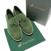 Pastori NWB Quintillius Suede Loafers / Drivers Size 44 US 11 Agave Green