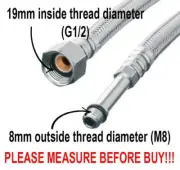 M8 x 1/2 Inch BSP Flexible Connector For Taps Water Tap Tail