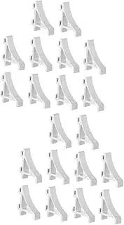 20 Pcs Support Buttons Cupboard Shelf Refrigerator Clip Freezer Rack Clips Kitchen Cabinet Shelves Mini Freezer Shelf Clips Metal Freezer Hook Stainless Steel Accessories Aluminum
