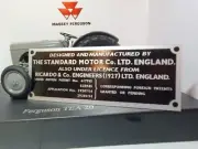 Standard Ferguson TE20 D TEF20 Tractor Diesel ID Patent Plate Ricardo