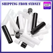 100 PCS Clear Black White Empty lipstick Tubes Lip Balm Container Tubes Caps 5g