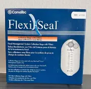 CONVATEC 411102 FLEXI-SEAL FECAL MANAGEMENT SYSTEM Collection Bags, Box of 10