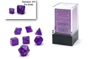 Chessex: Borealis Mini-Polyhedral Dice Set - Royal Purple/Gold Luminary