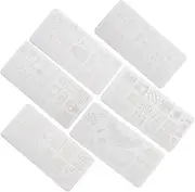 SOESFOUFU 6pcs Nail Art Printing Plate French Tip Nail Stamp Halloween Nail Stamping Plates Nail Stamp Plate Stamping Nail Stencil Plates Stamps Nail Stamper Templates Stainless Steel
