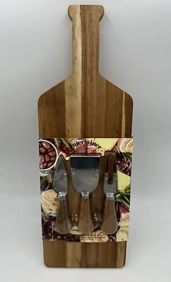 Entertainer 4 Piece Premium Collection Cutting Board Cheese Set Acacia Wood