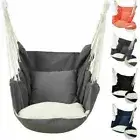 Large Garden Hammock Rope Chair Hanging Swing Seat Outdoor 9 Colors Comfy