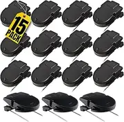 1InTheOffice Cubicle Clips for Fabric Walls, Fabric Panel Wall Clips, Cubicle Wall Clips, Black, 15/Pack