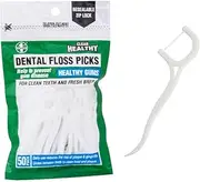 TooToo 1st Care Resealable Dental Floss Picks 50 packs Zip Lock Bag