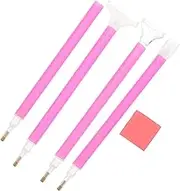 HEALSOPTHY 4pcs Painting Pens with Painting Glue Clay DIY Tool for Crafting and Embroidery Projects for Beginners and Professionals