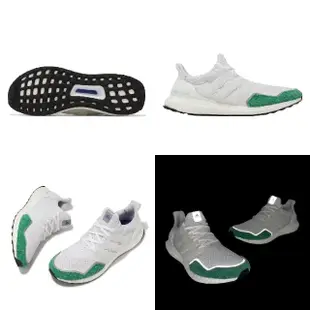 【adidas 愛迪達】慢跑鞋 Ultraboost 1.0 男鞋 白 綠 緩震 Boost 襪套 輪胎底 運動鞋 愛迪達(GY9134)