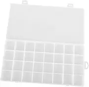 PLAFOPE Compartment Storage Container Durable Transparent Small Parts Organizer Box with Lid Design for Efficient Organization for Beads Jewelry and Small Items Storage