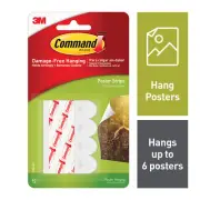 Command Poster Strips 17024ANZ, Poster Strips, 6 Pack/Bag