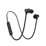 2Pc Xt11 Wireless Bluetooth Earphone Magnetic Headset Neckband Sport For Iphone 7 X Xiaomi Samsung - Black