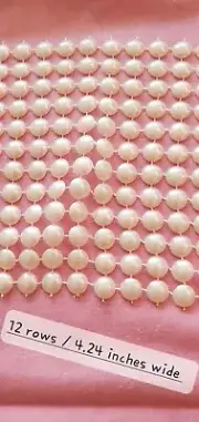 PEARL MESH WRAP ROLL FLAT BACK PEARL TRIMMING RIBBON - 12 ROWS 8MM