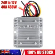 NEW WaterProof 24V to 12V 40A 480W Step Down DC DC Power Converter Regulator AU