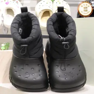 crocs洞洞鞋CRORS男鞋新品時尚中性渦輪雪地靴戶外暖女靴208773