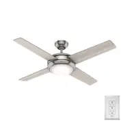 Hunter 52" Marconi Ceiling Fan with LED Light & Wall Control Modern Transitional