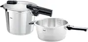 [Fissler] Vitaquick Premium/Pressure Cooker Set, 2-Piece Diameter 26 cm (1 Pressure Cooker 8 L, 1 Pressure Frying Pan 4 L) - Induction