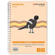 BIBBULMUN RULED SPIRAL NOTEBOOK Side Bound A5 7mm 300 Pages