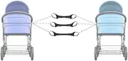 Twin Stroller Connectors - Baby Stroller Connectors - Baby Cart Pushchair Connectors | Connect Adapter Accessories, Stroller Linker Hook, Twin Stroller Connectors for Fits Most Baby Carts