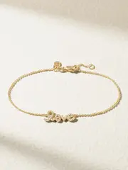 [Sydney Evan] Sydney Evan - Love Script 14-karat Gold Diamond Bracelet - One size One size Gold