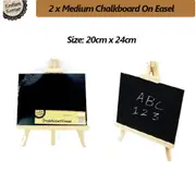 2 x Med Chalkboard On Easel Wedding Party Home Decor Buffet Cafe Writing Note