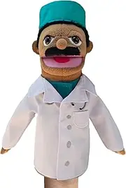 Firefighter Puppet - Soft Educational Puppets, Kids Educational Toy | Cook Firefighter Farmer Worker Detective Doctor Stuffed Plushie for Partty Performance Storytelling Teaching, (15.75 Inches)