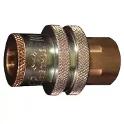 (1 / 5) Milton 787 Sleeve Ring Coupler, 1/4" Female NPT, T-Style,1/4" Basic Flow
