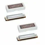 Tombo Folk Blues Mk II Harmonica 2-Pack Keys Low F and High G